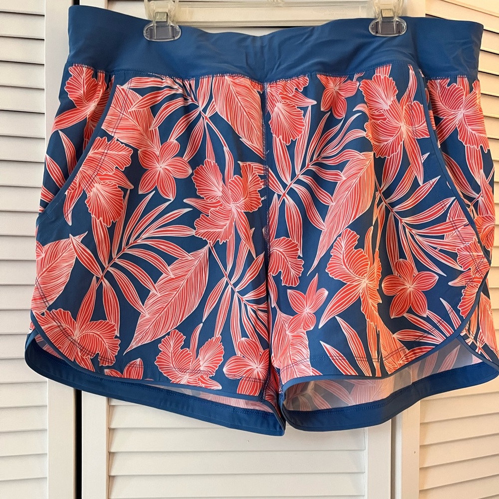 Lands End pink and blue swim shorts - size 18